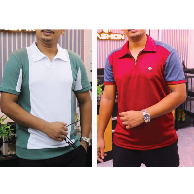 premium multi attach polo combo (Olive+Red)