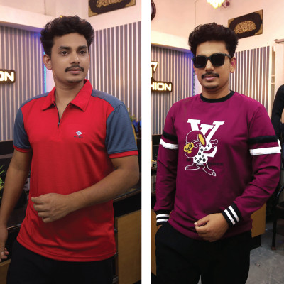 Premium Polo and sweatshirt (red_maroon)