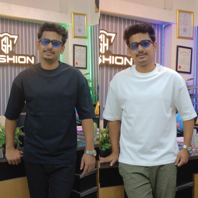 Premium Dropshoulder Combo (BL- White)